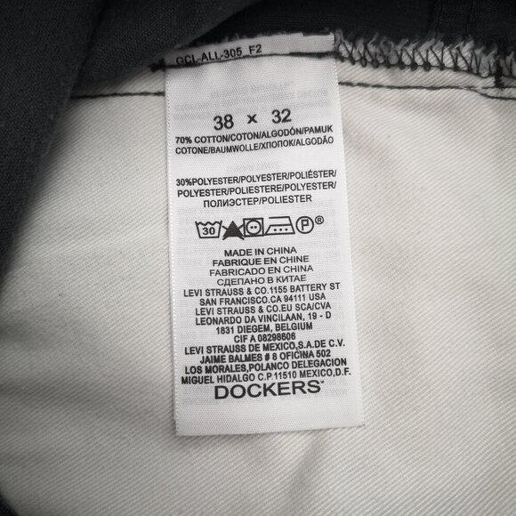 Dockers Men's Size 38/32 Dark Grey Straight Fit Corduroy Pants - Picture 7 of 16